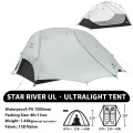 2-osobowy namiot Naturehike Star River 2 UL 15D - rozmiary